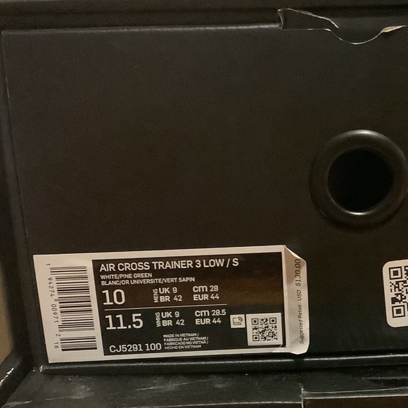 NWT Supreme Nike Air Cross Trainer 3 Mens Size 10 AUTHENTICATED - Picture 16 of 16